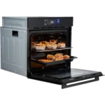3000W 240V 24 Inch Electric Wall Ovens with Steam,Bake,Air Frying Mode 2.5Cu.ft Convection,Sensor Touch Control,Color Screen