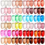 LILYCUTE 4/5Pcs/Set 7ML Nude Pink Gel Nail Polish and Translucent Jelly Nail Art Gel Semi Permanent Soak Off Design Manicure Set - Image 4