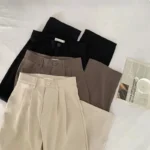 Women Suit Pants High Waist Summer Straight