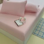 Washed Fitted Sheet with Elastic Bands Non Slip Adjustable Mattress Cover for Single Double King Queen Bed 90x200 150x200 180 - Image 3