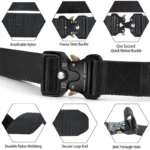 Best Men’s Tactical Belt Versatile Outdoor Hunting Canvas Belt Golf Combat Survival High Quality Canvas Nylon Sport Belt for Man