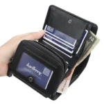 New Leather Men Wallets High Quality Zipper Short Desigh Card Holder Male Purse Vintage Coin Holder Men Wallets - Image 5