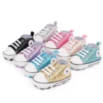 Baby Shoes High Quality Blingbling Canvas Sneaker Spring and Autumn Style Multiple Color Chioces 2024 New Baby Fashion D2479 - Image 3