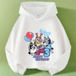Kids Bluey Hooded Sweatshirt Fall Winter Warm Soft Pullover Comfortable Playwear for Boys Girls - Image 7