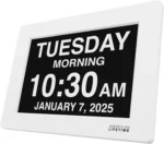 2026 Large Digital Clock for Seniors with Custom Alarms, Clear Display, Auto-Dimming & Backup