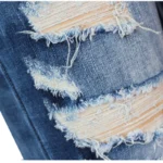Women Jeans Blue Slim Ripped Jeans for Women Skinny Distressed Washed Stretch Denim M - Image 6