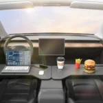 Car Steering Wheel Desk For Tesla Model 3/Y  Car Steering Wheel Laptop Foldable Tray Food Desk Portable car Office Table - Image 4