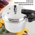 Pressure Cookware Pressure Cooker  Stovetop Fast Cooking 3L Aluminum Alloy Explosion Proof with Steam Rack for Kitchen - Image 4