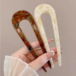 U-Shaped Hair Fork Fashion Tortoiseshell Acetate Hairpin Women Geometric Headwear Hair Sticks Girls New Hair Clips Accessories - Image 31