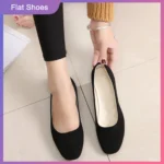 Women Suede Loafers Flat Heel Shallow Female Shoes Spring Summer Square Toe Basic Concise Women Pumps Size 36-43 - Image 2