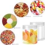 20 Pack 4oz Clear Plastic Jars with Lids,115ml Wide-Mouth Storage Containers for Candy,Beads,Lotion,Food - Image 4