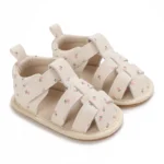 White Cute 0-18M Baby Cute Open toed Bow Summer Sandals Princess Casual Soft Rubber Bottom Non slip Sandals