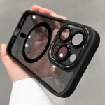 Luxury Magnetic Metal Lens Bumper Protection Case For iPhone 17 16 15 14 13 12 11 Pro Max Funda Wireless Charge Hard Clear Cover