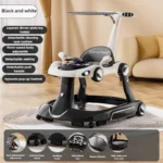 2025 New Multifunctional Baby Walker Anti-O-leg Adjustable Height Walker 4-in-1 Foldable + Luminous Baby Stroller - Image 11