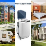 Compact 7.7lbs Portable Laundry Washer and Spin Dryer Combo with 6 Programs, Built-in Light, Ideal for Camping, RVs, Dorms, Blue - Image 4