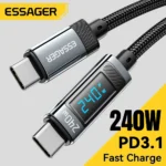Essager 240W USB Type C To USB C Cable 100W PD 3.1