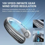 8000mAh USB Hanging Neck Fan Portable Bladeless Mini Rechargeable Mute LED Digital Display Electric Air Cooler Handheld - Image 4