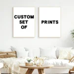2pcs/set Custom Canvas Printing Personalized Photo Suitable for Family Life Pets Scenery Couple Weddings Home Decor Poster Gifts - Image 2