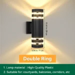 Modern Outdoor Decor Wall Light E27 Bulbs Waterproof Square Wall Lamp LED Home External Street Decoration Lighting Facade Lamps - Image 11