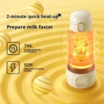 Portable Infant Bottle Warmer 500ml Milk Capacity Adjustable Temperature Display Portable Handle Design Kettle A2UB - Image 5