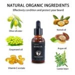 YURHERSU30ml new facial hair and beard growth oil is suitable for men's thick, soft, smooth, nutritious beard oil beard care - Image 2