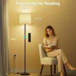 Dimmable Floor Lamp with Remote, Adjustable Color Temperature, Linen Shade for Living Room Office Bedroom - Image 4