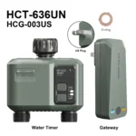 Eshico Wireless Water Timer HCT-636 RF433 Connection 2-Zone Irrigation Sprinkler Tuya/Equipment Set Digital Garden Watering Tool