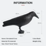 3D Animal Target Simulation Crow Bow and Arrow Hunting Training Decoy PE Scaring Birds Garden Decoration Archery Accessories