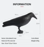 3D Animal Target Simulation Crow Bow and Arrow Hunting Training Decoy PE Scaring Birds Garden Decoration Archery Accessories