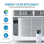 6000 BTU Window Air Conditioner,WiFi Smart AC Unit With Remote & App Control,Timer Function For Rooms Up to 350 Sq Ft, 115v/60Hz