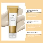 Centella Deep Cleansing Foam Facial Cleanser Low PH Soothing Hydrating Exfoliating Blackhead Remover Hyaluronic Acid Face Wash - Image 3
