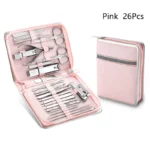 11-26 Pcs Manicure Set Stainless Steel Nail Clippers Cuticle Nipper Pedicure Care Tool Dead Skin Scissor Cleaning Grooming Kit - Image 9