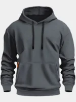 Fall/winter New Arrival Men’s fleece Hoodie High Quality Solid Color Hooded Sweatshirt Male Fashionable street style sweatshirt