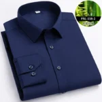 Quality Stretch Men Shirt Bamboo Fiber Long Sleeve Anti-wrinkle Non-ironing Slim Fashion Casual Business Office White Shirt - Image 13