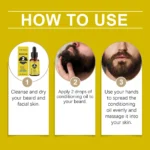 East Moon Men Beard Care Oil Effectively Nourish Quick Absorbing Grooming Soften Healthy Caring Natural Fragrance Beard Essence - Image 6