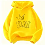 2026 Fashion Simple Letter Cartoon Printed Autumn/Winter Children's Sports Comfortable Hoodie - Image 5
