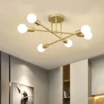 Nordic Minimalist Pendant Light Ceiling Lamp LED Chandelier Suitable for Bedrooms Living Rooms Black Gold Lighting Decoration