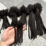 0.6cm 4-8Inch Regular Loc Extension Human Hair 50 Strands Full Handmade 100% Human Hair Dreadlock Extensions for Men Women - Image 3