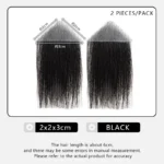 Forehead Patch 100% Human Hair Hairpiece Sideburns Toupee Invisible Seamless Ultra Thin Skin PU Men's Hairline Sideburn Patch - Image 10