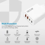 PD 120W 4 Ports USB C Charger Quick Charge 3.0 Type C