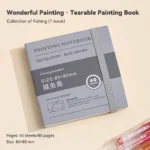 40sheets Mini Drawing Notebook Tearable Sketchbook Handbook 250G Thickened Paper Multiple Size Watercolor Graffiti Painting Book - Image 11