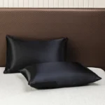 Black Luxury Ice Silk Bedding Set Satin Silky Duvet Cover Set With Pillowcase High-end Home Textiles Solid Color Bed Cover Sets - Image 6