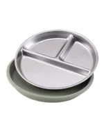 Color Kids 1PCS Stainless Steel Plate Detachable Suction Dishes Baby Feeding Sucker Bowl Food Grade Silicone Food Tray Tableware - Image 7