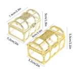 Vintage Transparent Pirate Treasure Storage Box Organizer Earrings Crystal Gem Jewelry Trinket Women Jewelry Display Travel Case - Image 6