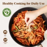 20-Piece Nonstick Cookware Set, Black Titanium Coating, Induction Compatible & Dishwasher Safe - Image 5