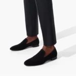 New In Red Bottom Shoes for Men Loafers Flock Solid Slip-On Party Men Dress Shoes Size 38-48 Free Shipping Men Shoes - Image 2