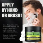 Luxury Shaving Cream for Men- Sandalwood Scent - Soft, Smooth & Silky Shaving Soap - Rich Lather for the Smoothest Shave - Image 2