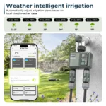 Eshico Wireless Water Timer HCT-636 RF433 Connection 2-Zone Irrigation Sprinkler Tuya/Equipment Set Digital Garden Watering Tool