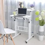 Mobile Standing Desk Stand Up Rolling Desk, Stand Sit Computer Desk Adjustable Standing Desk 23.6inches Table, Customized - Image 7