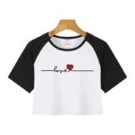 Casual Crop Tops 2000s Y2k Print Women Tee Shirt Harajuku